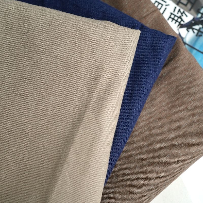 290GSM Woven Plain Linen Fabric for Women's Autumn Winter Shirts & Dresses