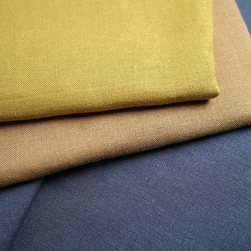310GSM Woven Plain Linen Viscose Fabric for Women's Autumn Winter Dresses color