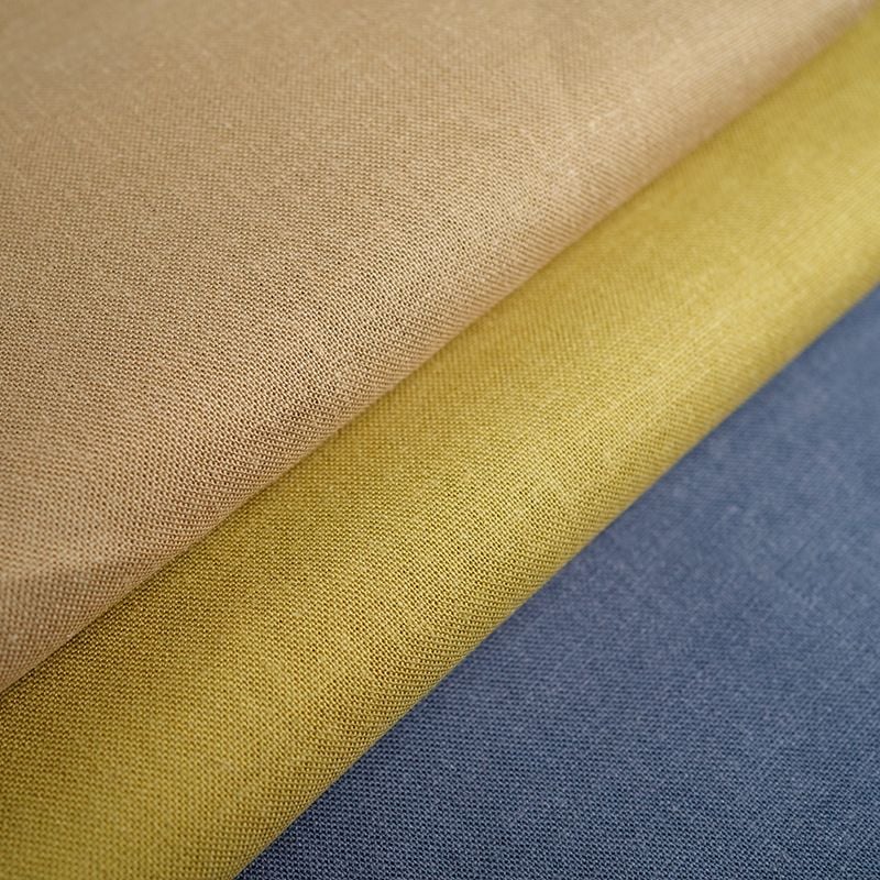 310GSM Woven Plain Linen Viscose Fabric for Women's Autumn Winter Dresses color