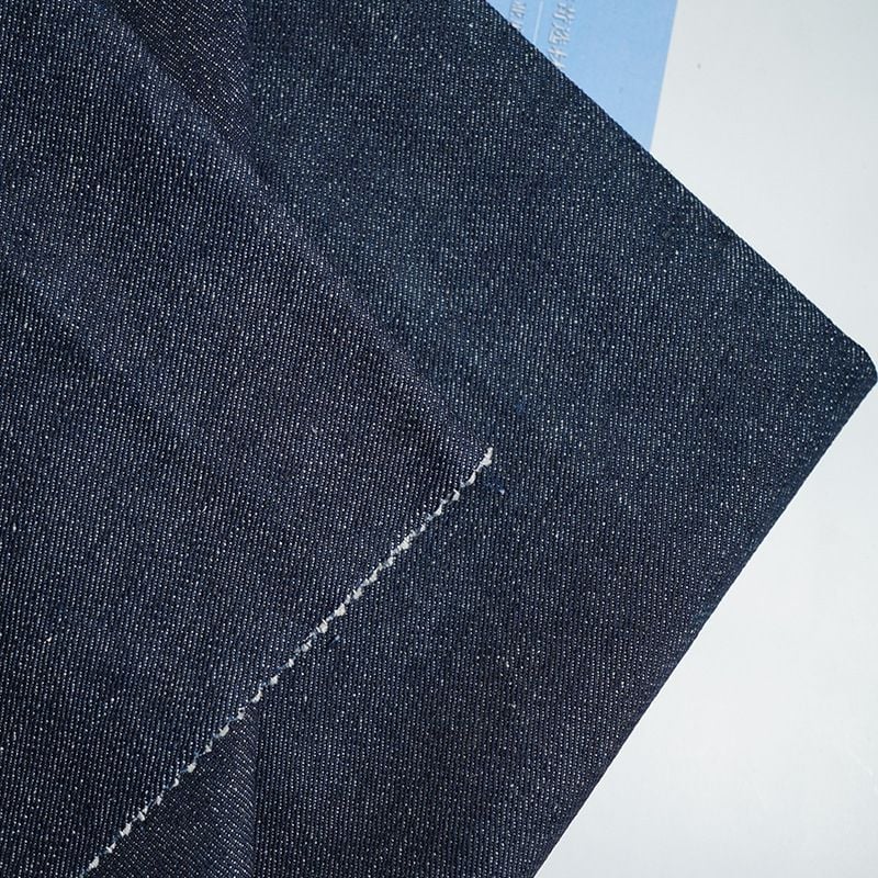 340gsm Hemp Recycled Fiber Plain Denim Fabric for jackets skirts