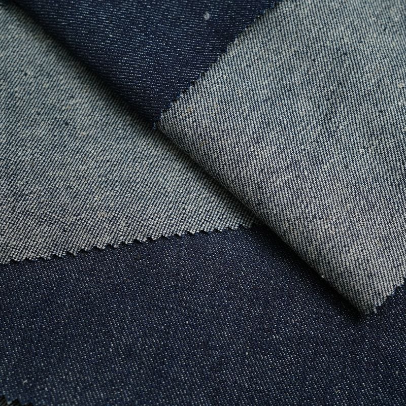 340gsm Hemp Recycled Fiber Plain Denim Fabric for jackets skirts