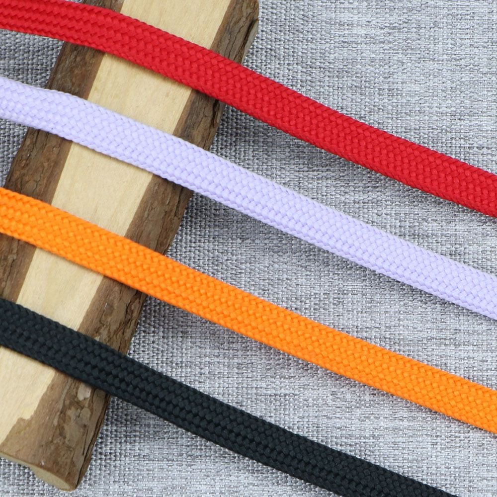 3-12mm 32 Spun Polyester Flat Drawstring For Shoe Hat