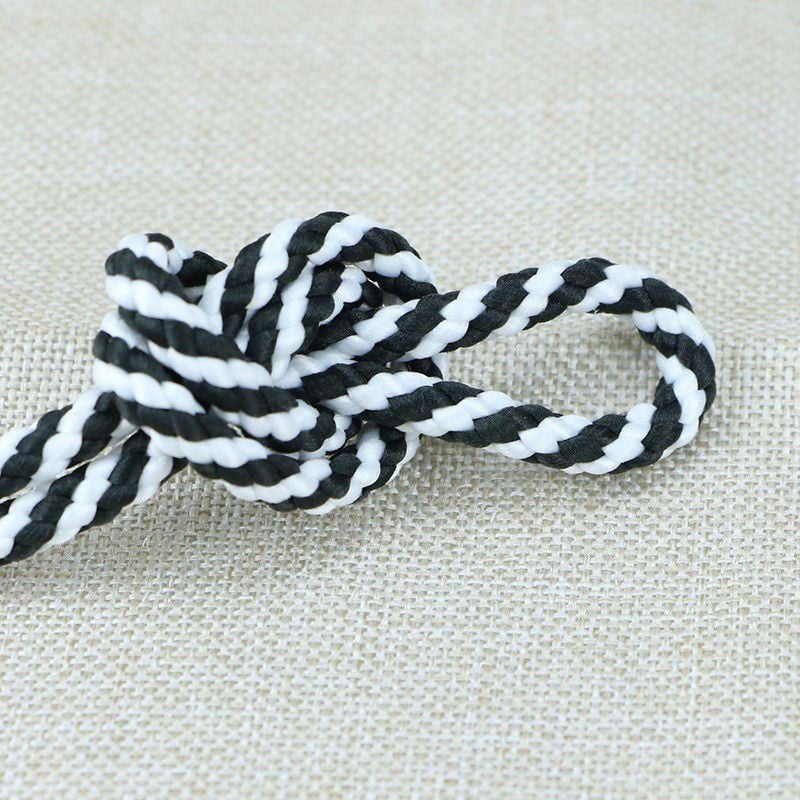 3-12mm 8 Spun Striped Polyester Cord For Shoe Hat