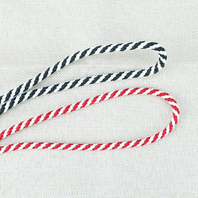 3-12mm 8 Spun Striped Polyester Cord For Shoe Hat