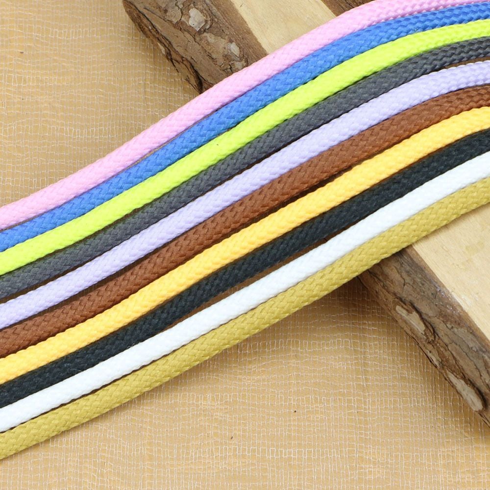 3-8mm Color Polyester Drawstring Double Texture For Pants Shoelace