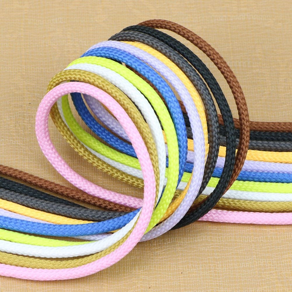3-8mm Color Polyester Drawstring Double Texture For Pants Shoelace