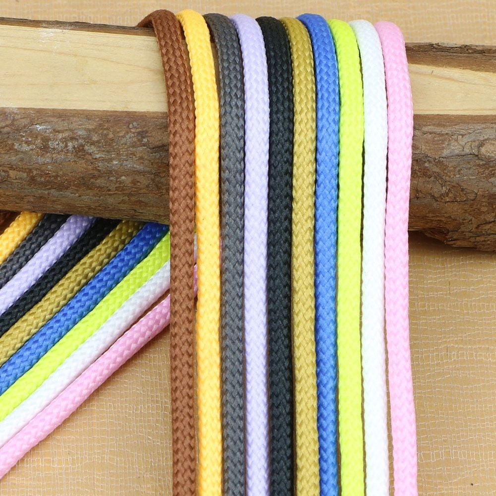 3-8mm Color Polyester Drawstring Double Texture For Pants Shoelace