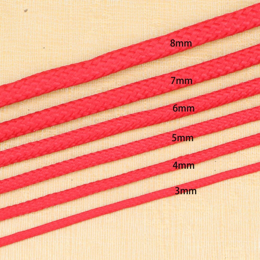 3-8mm Color Polyester Drawstring Double Texture For Pants Shoelace
