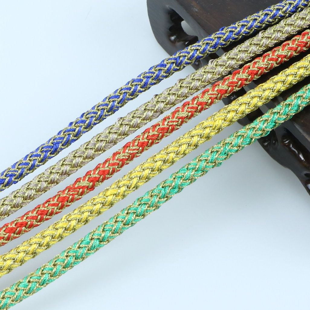 4-8mm 32 Spun Gold Thread Dragon Scale Cord For Bracelet DIY