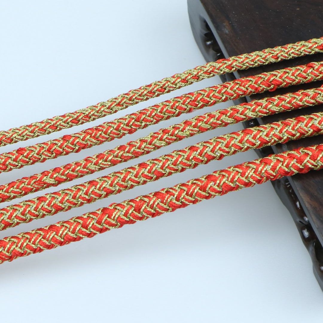 4-8mm 32 Spun Gold Thread Dragon Scale Cord For Bracelet DIY