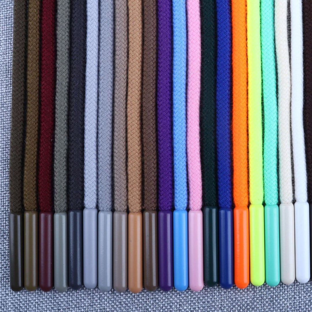 5mm Solid Round Drawstring With Metal Tips For Hoodie Sports Pants
