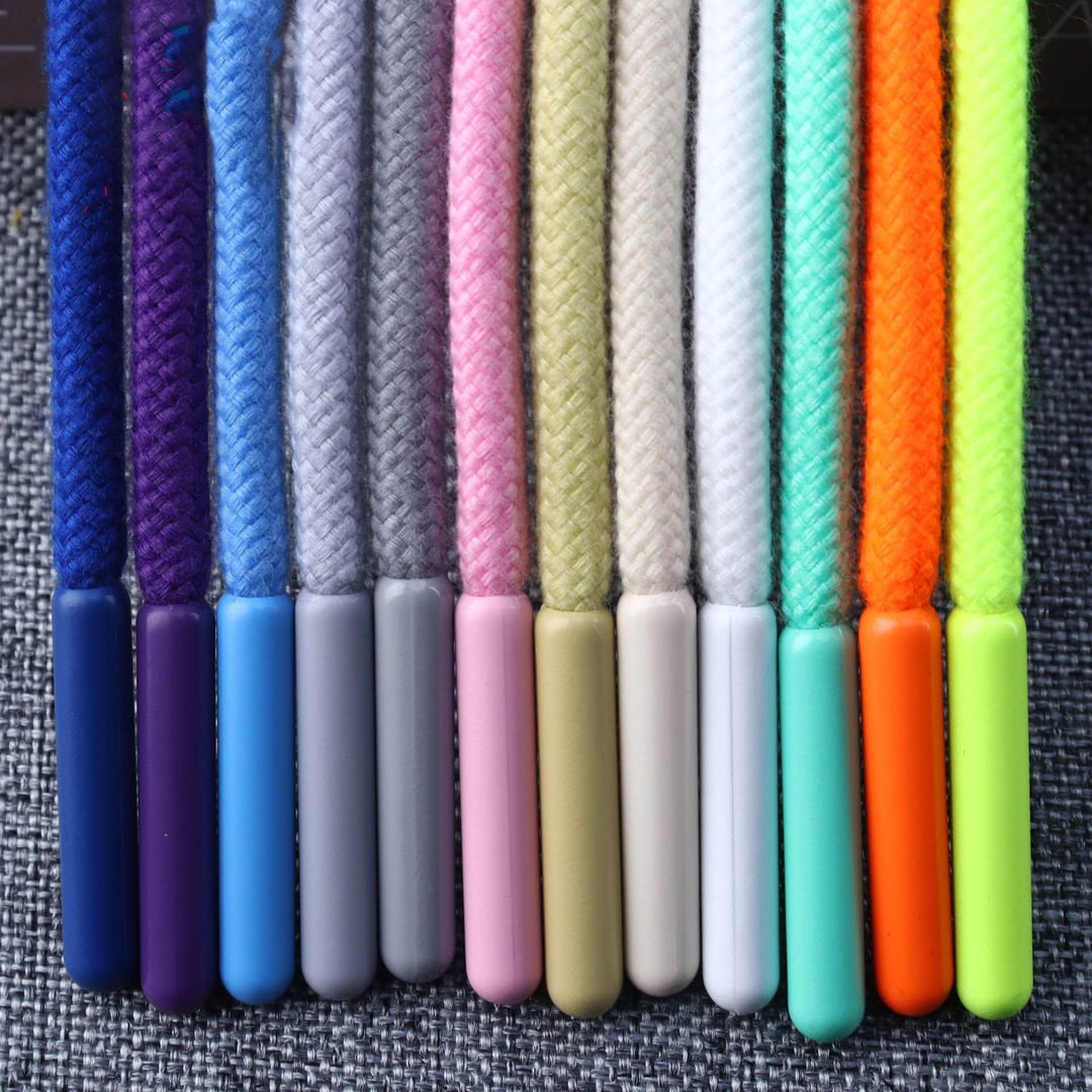 5mm Solid Round Drawstring With Metal Tips For Hoodie Sports Pants