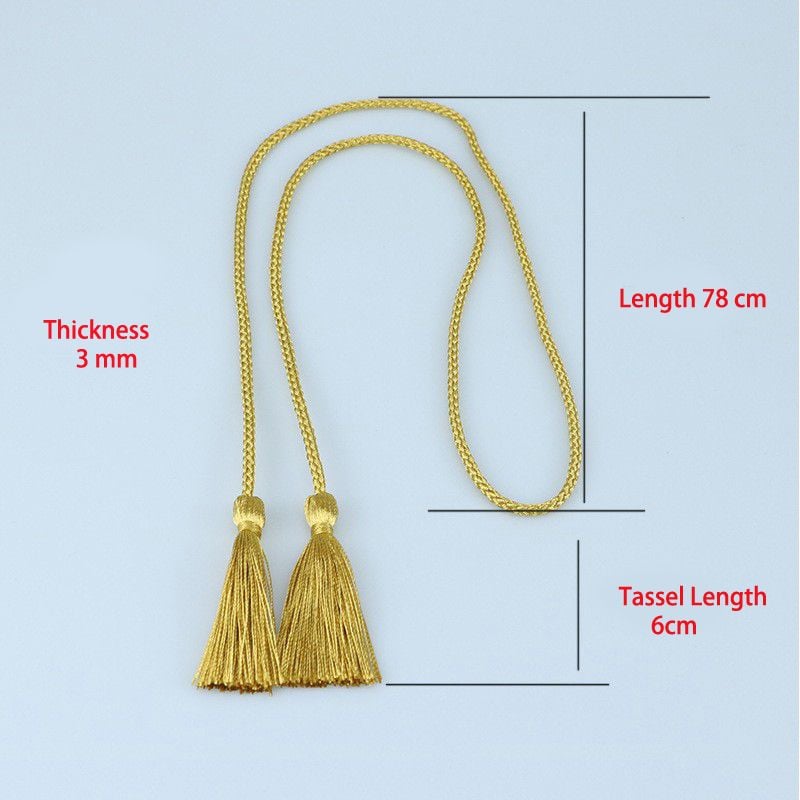 90cm Double Head Polyester Tassel For Curtain Decor