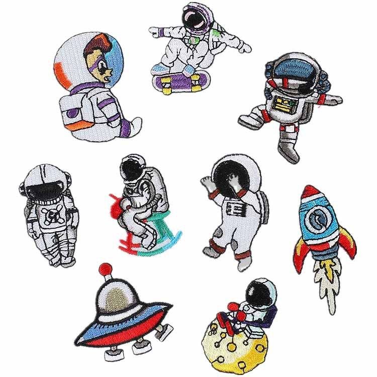 9 Styles Astronaut Iron On Embroidery Patches