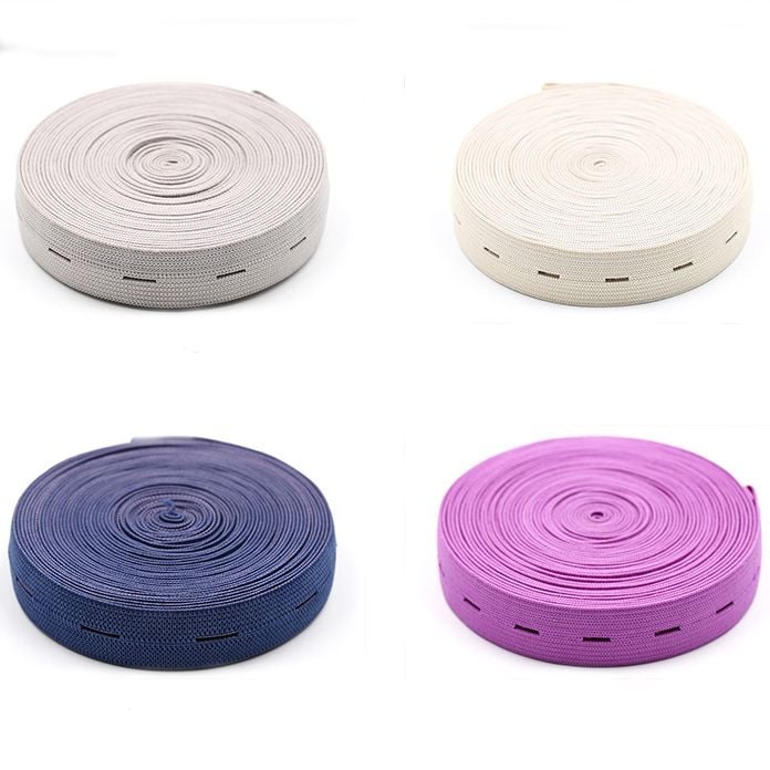 Adjustable Eyelet Elastic Band Colorful Flat Wide Elastic Webbing