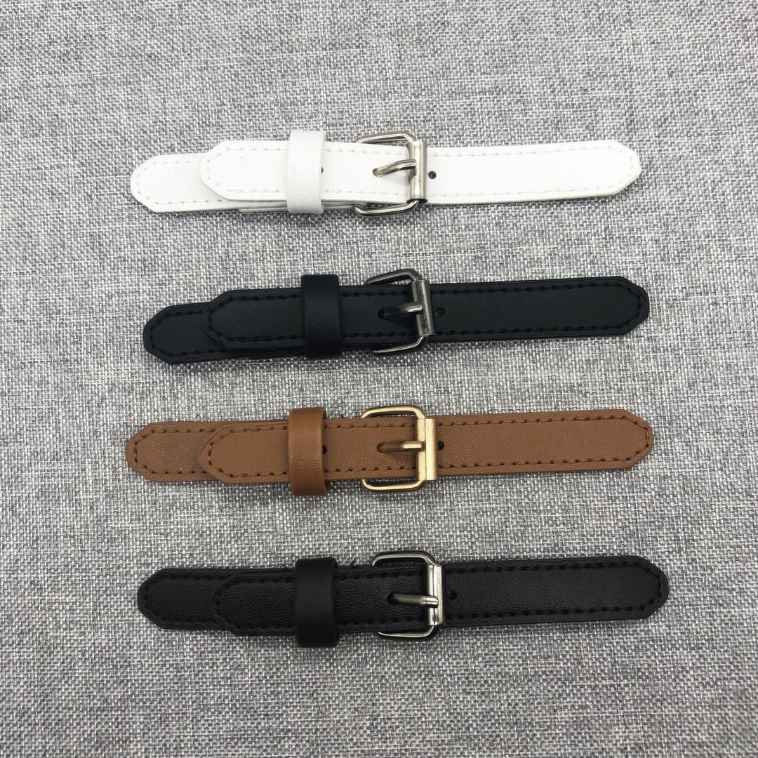 Alloy Leather Covered Metal Buckles for Wool Coat Belt Adjustment Decoration