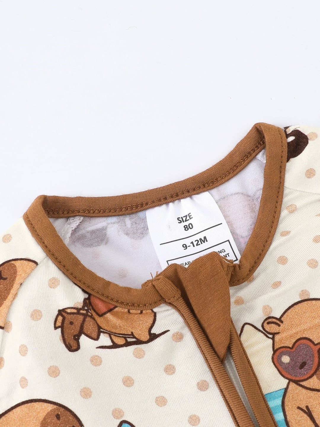 Bamboo Baby Romper Capybara Digital Print Zipper Foldable Footed Custom