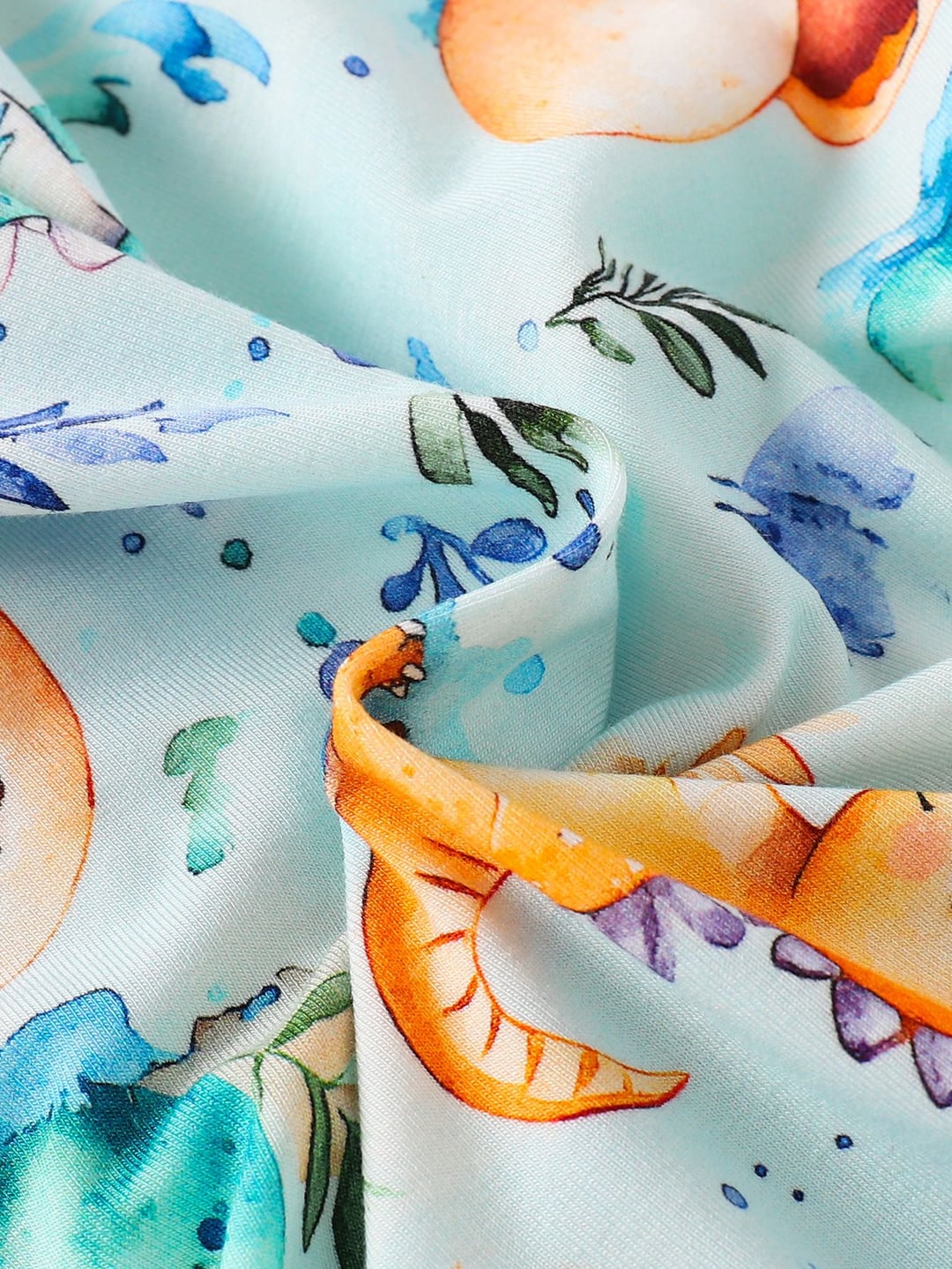 Bamboo Baby Romper Cartoon Dinosaur Egg Print Zipper Foldable Footed