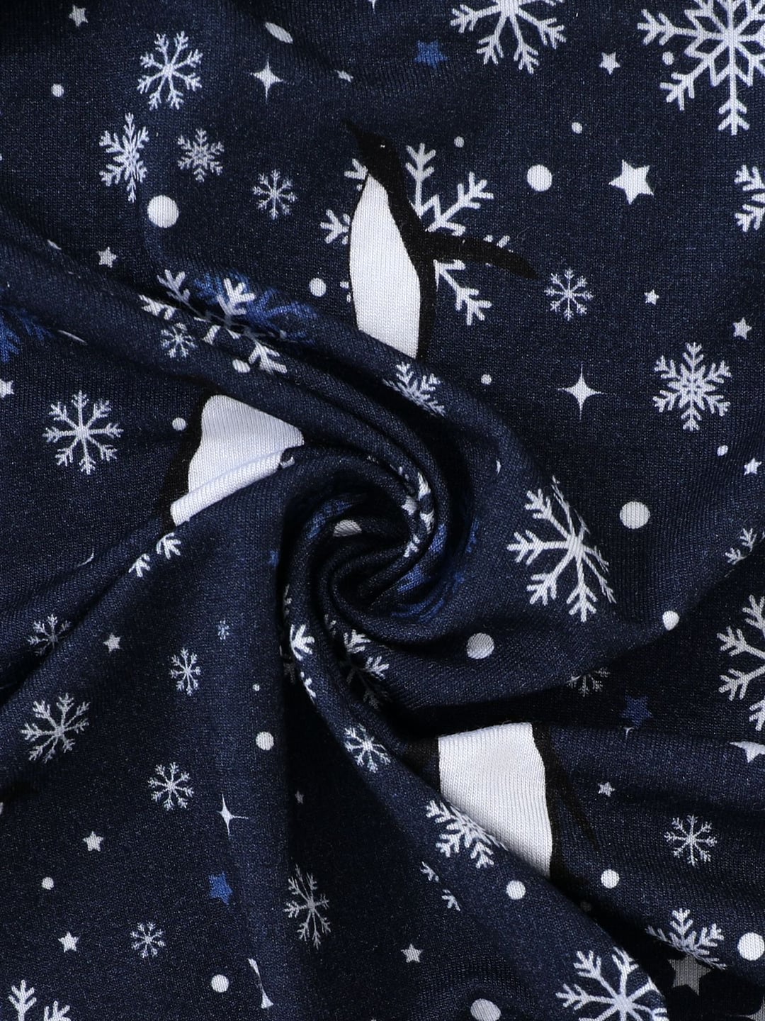 Bamboo Baby Romper Penguin Snowflake Print Zipper Foldable Footed