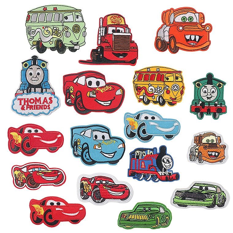 Cars Cartoon Anime Character Embroidery Iron On Sew On Patches for Clothes Decor