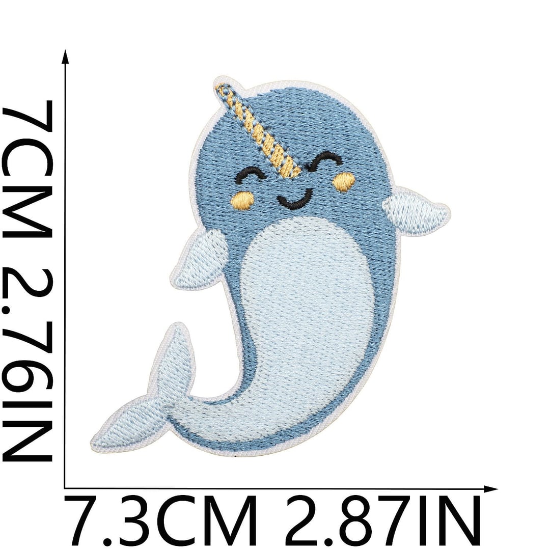 Cartoon Marine Animal Embroidery Iron On Patches For Clothes Wholesale 1