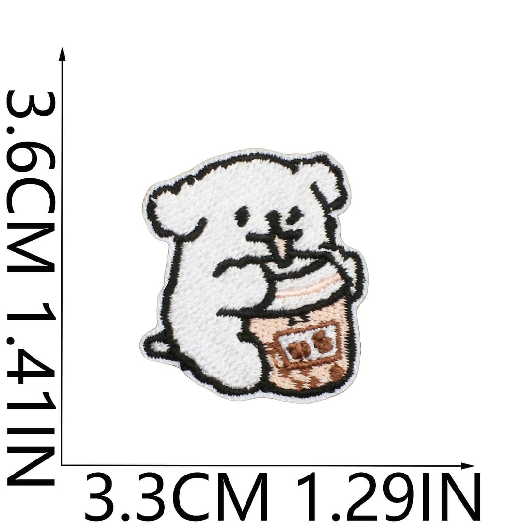 Cartoon Rabbit Dog Embroidery Iron On Patches for Clothes Decor