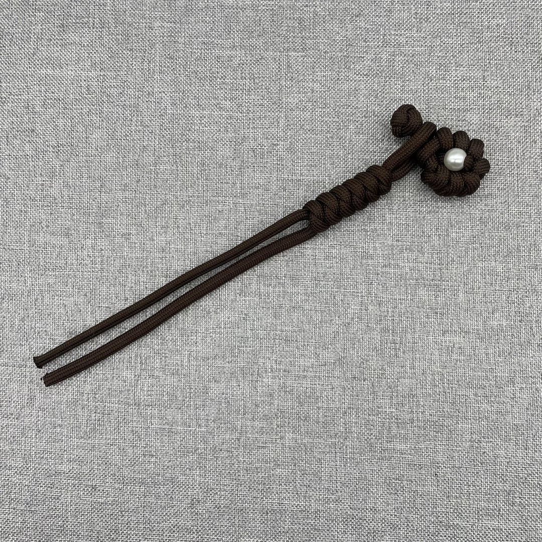 Chinese Knot Pearl Horn Toggle Buttons with Cotton Cord for Garment Decoration