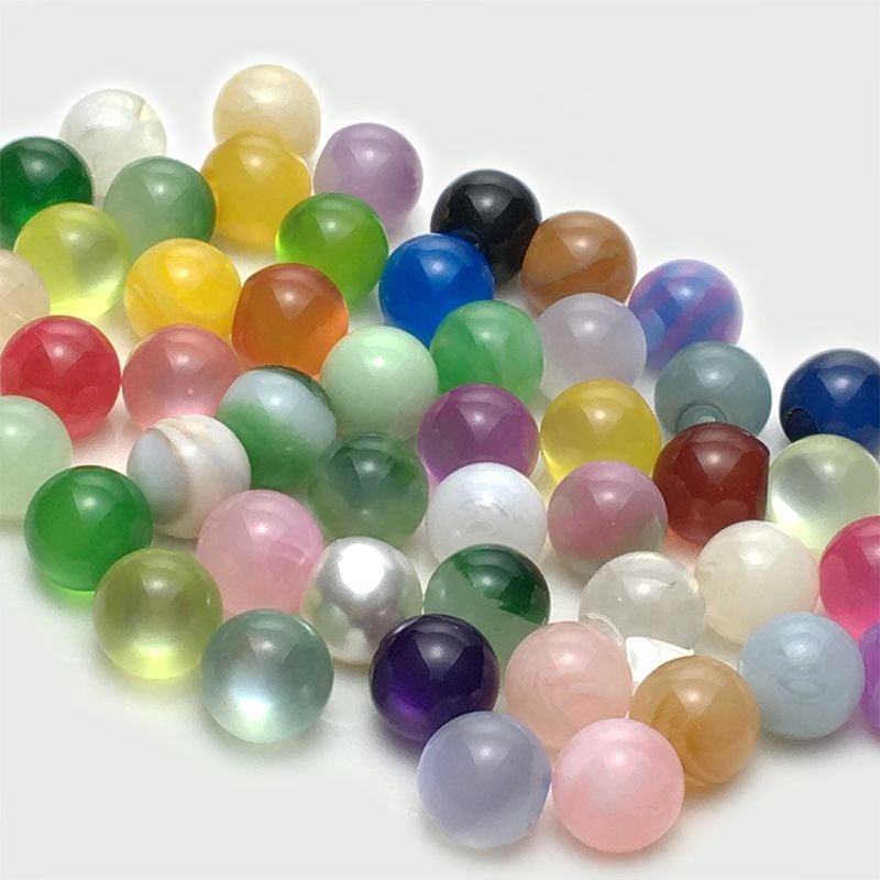 Chinese Style Imitation Jade Round Colorful Buttons
