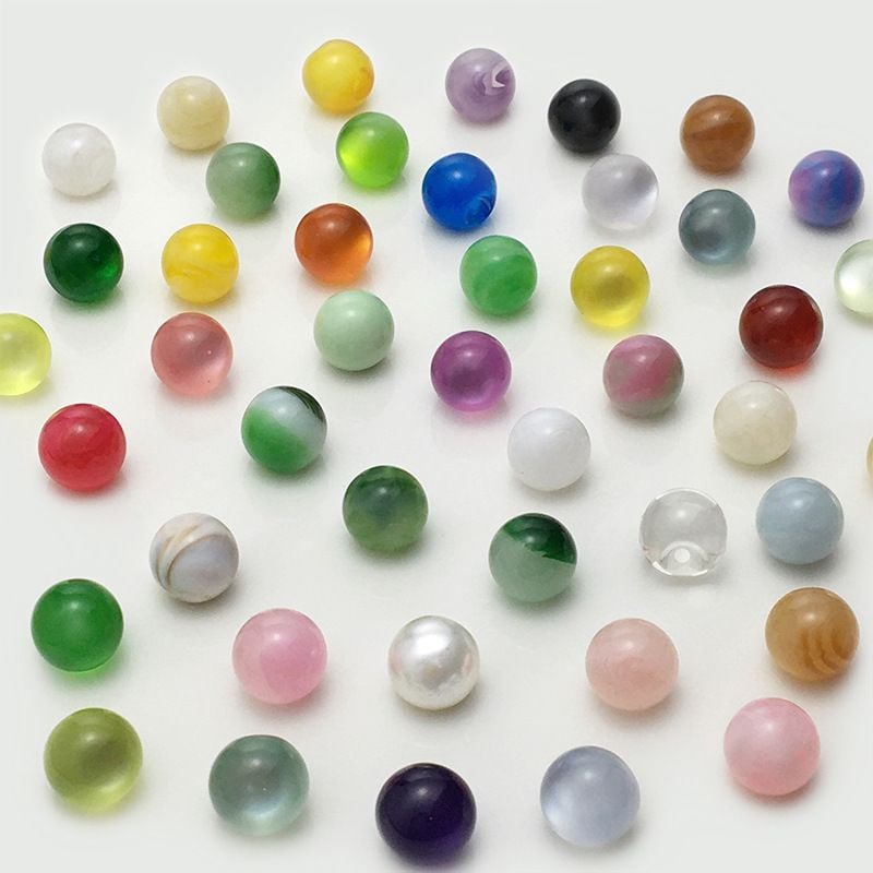 Chinese Style Imitation Jade Round Colorful Buttons