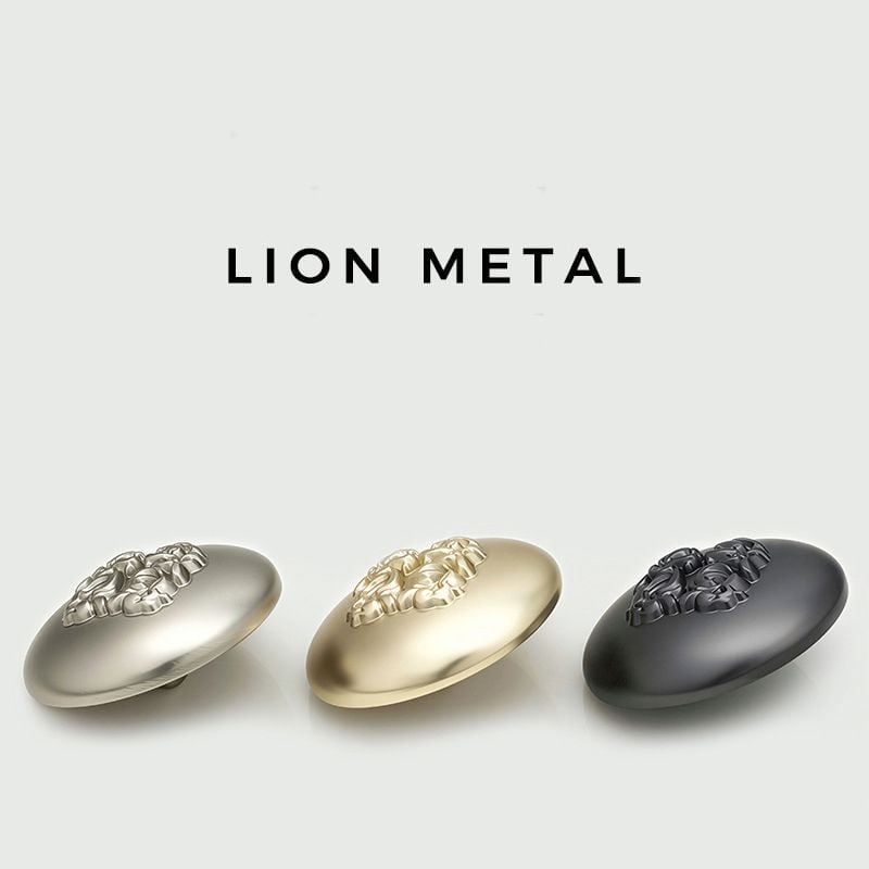 Classic Matte Double Lion Metal Buttons