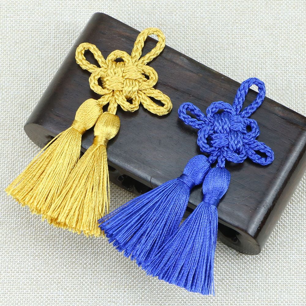 Color Chinese Knot Tassel For Hanfan Fan DIY Pendant