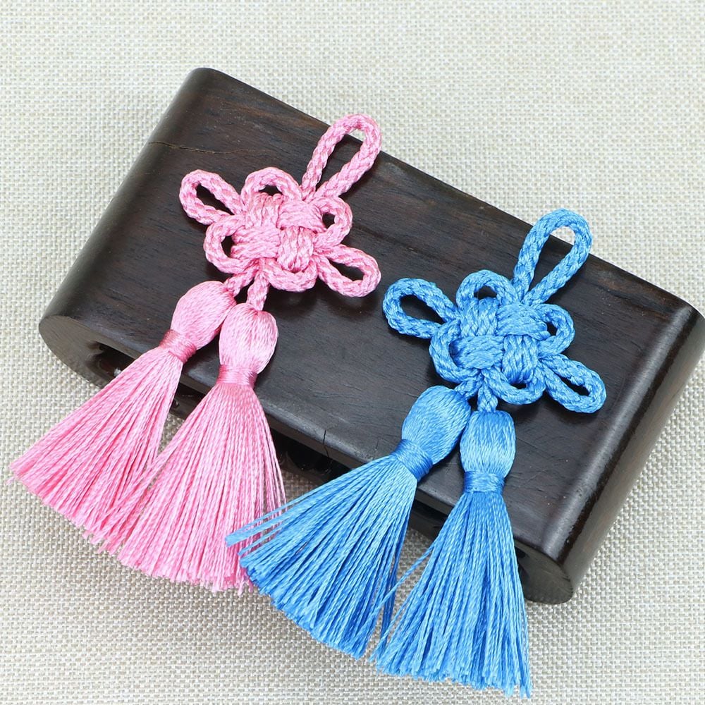 Color Chinese Knot Tassel For Hanfan Fan DIY Pendant