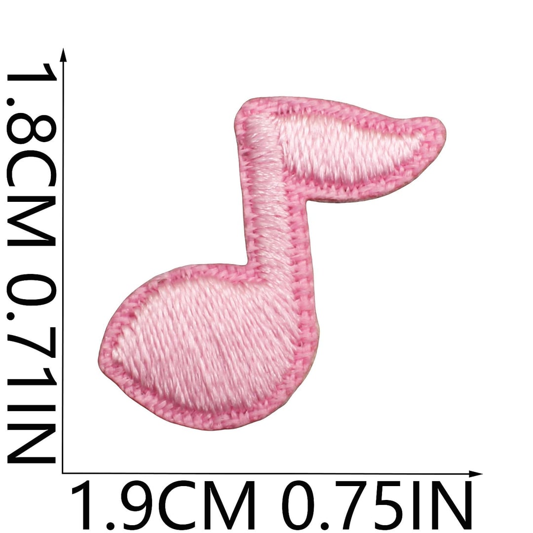 Colorful Number Note Bow Embroidery Iron On Patches DIY Purse Decor