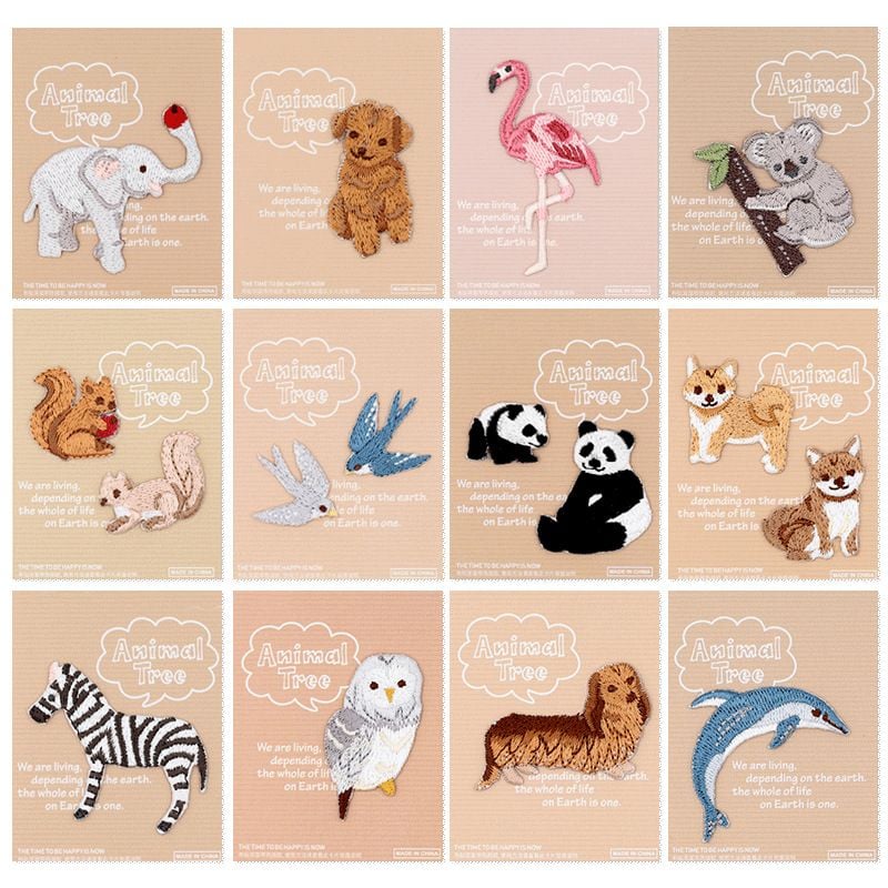 Cute Animal Mini Embroidered Patches for Clothing Repair and Decoration