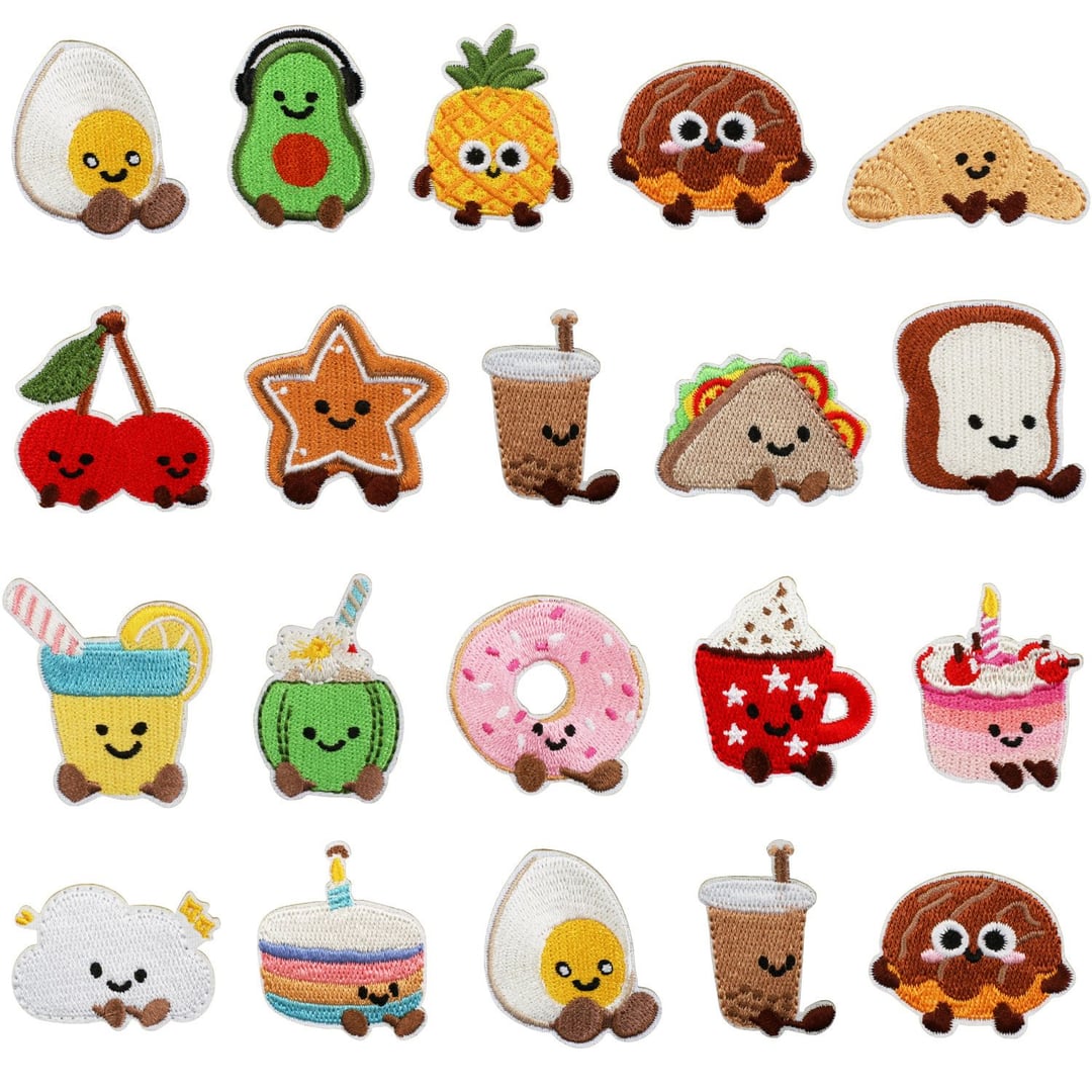 Cute Dessert Embroidery Iron On Patches for Clothes Decor