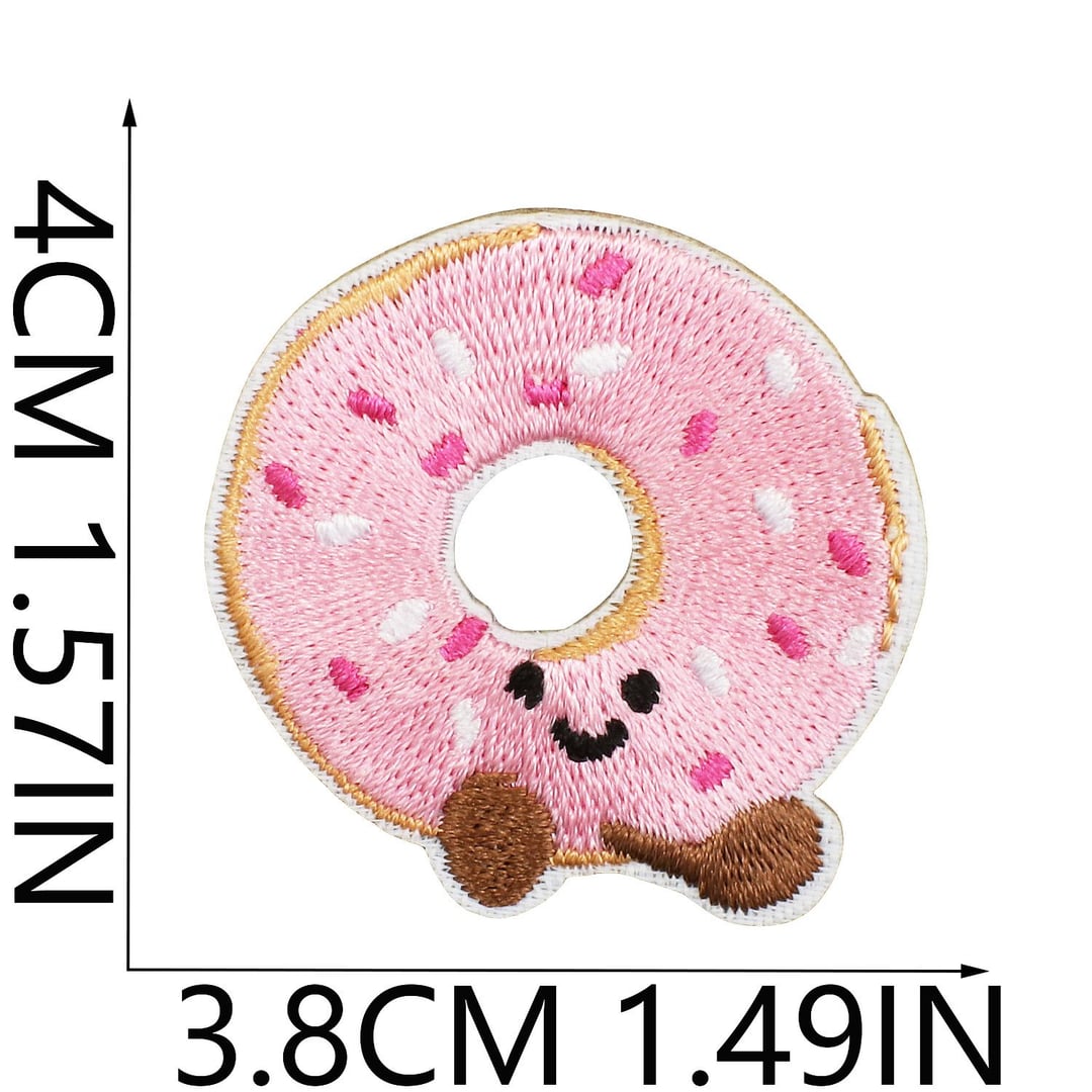 Cute Dessert Embroidery Iron On Patches for Clothes Decor