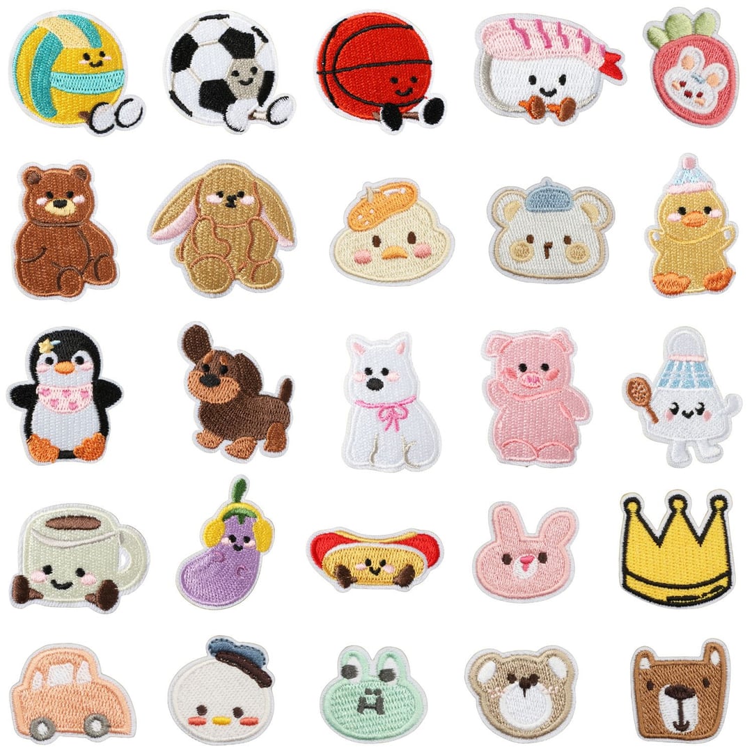Cute Dog Embroidery Iron On Patches for Bags Decor