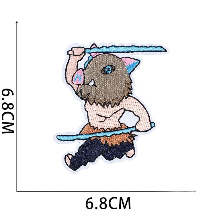 Demon Slayer Anime Embroidery Iron On Patches DIY Decor Badges Wholesale