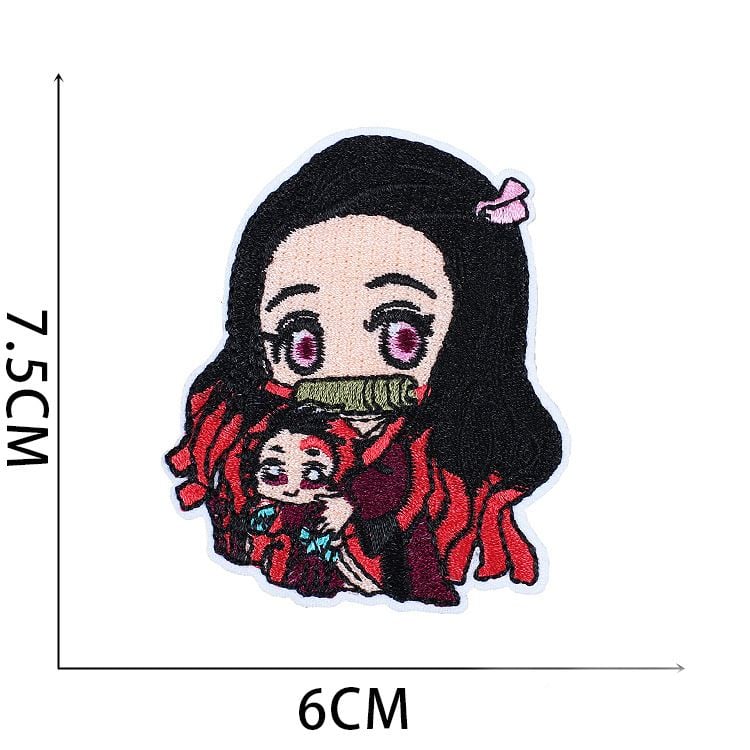 Demon Slayer Anime Embroidery Iron On Patches DIY Decor Badges Wholesale
