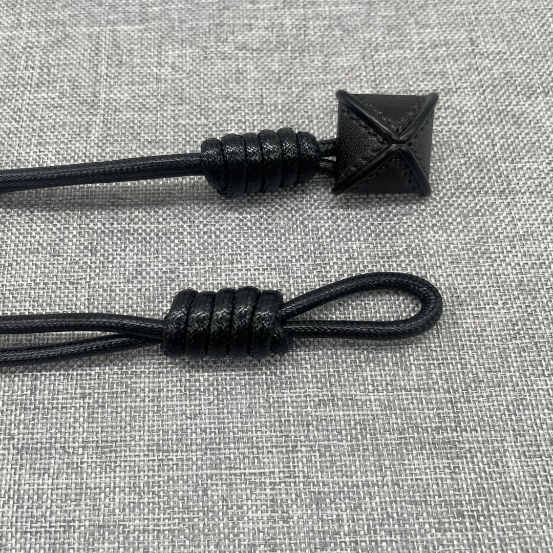 Faux Leather Wax Cord Rice Dumpling Toggle Buttons for Coat Decoration