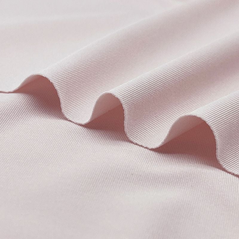 GRS RPET Recycled Poly Spandex Milk Silk Knit Fabric for T Shirt Sportswear