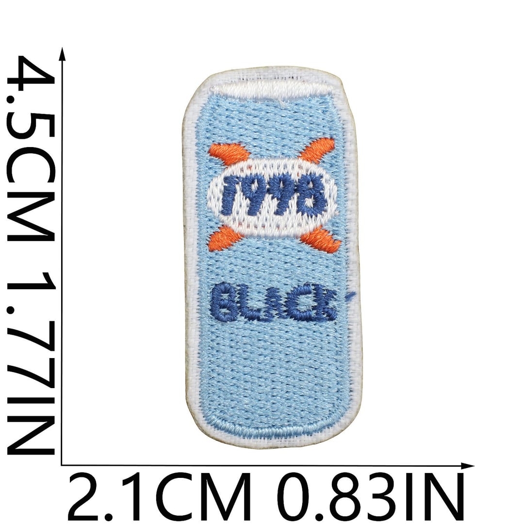 Hamburger Cake Drink Food Embroidery Iron On Patches DIY Clothes Decor