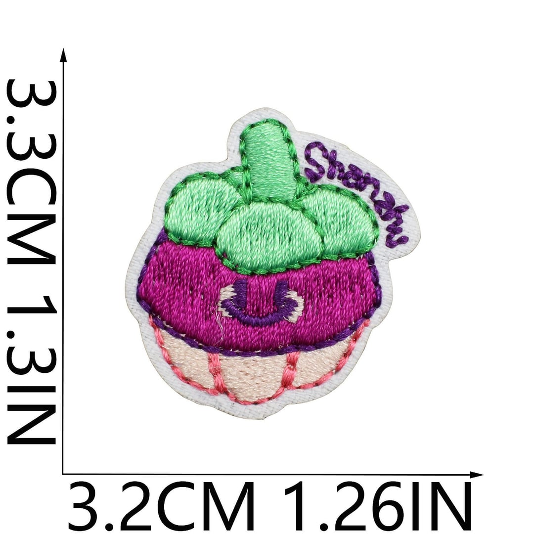 Hamburger Cake Drink Food Embroidery Iron On Patches DIY Clothes Decor