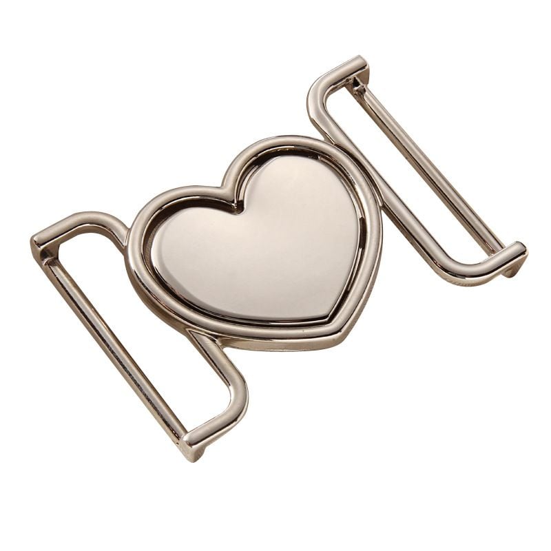 Heart-shaped metal side release buckle
