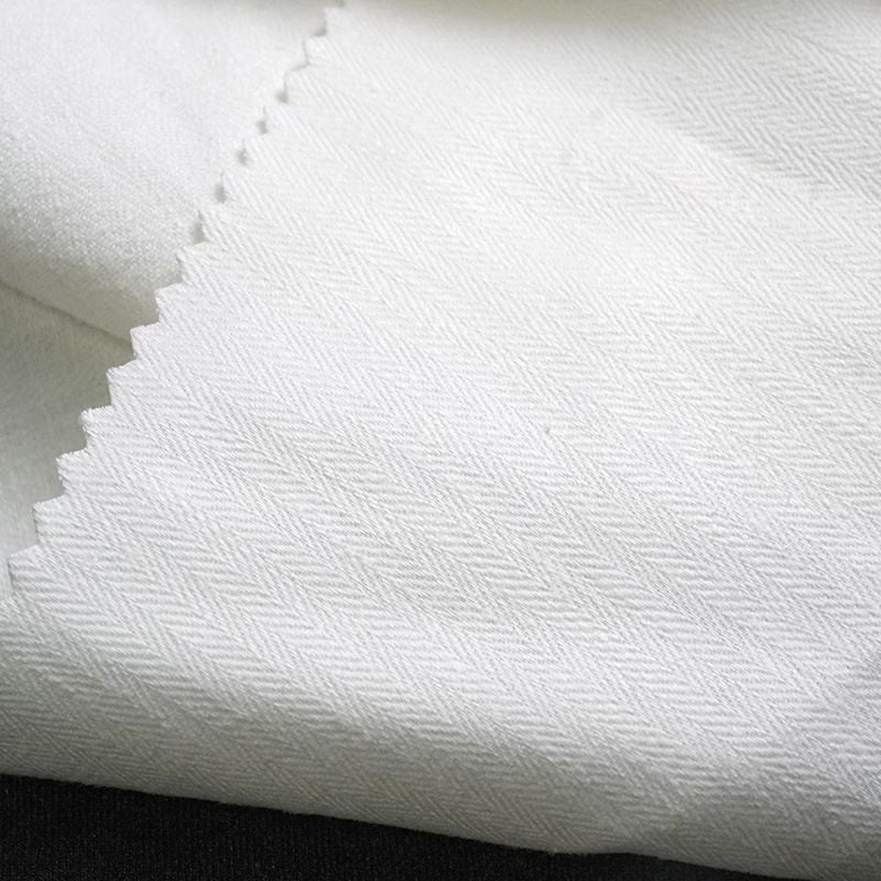 Hemp Cotton Herringbone Twill Fabric for white women shirts