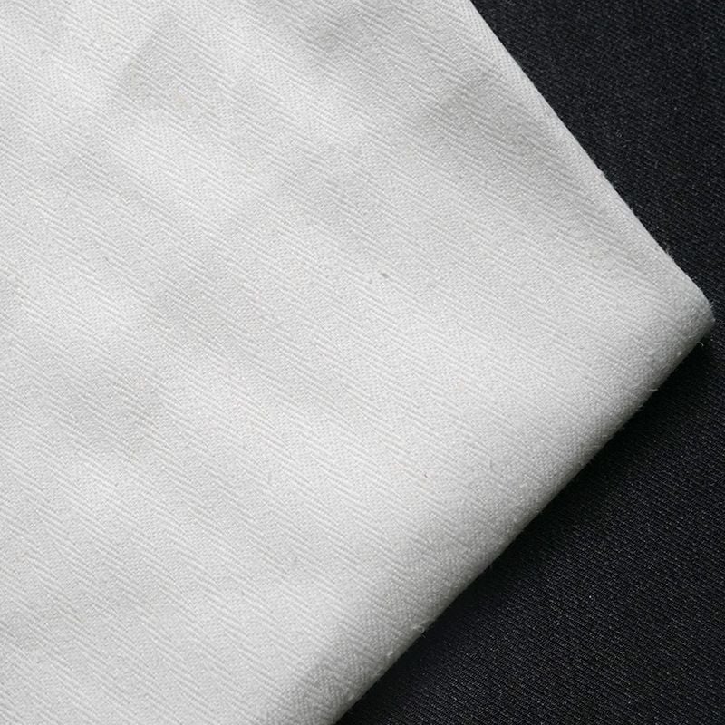 Hemp Cotton Herringbone Twill Fabric for white women shirts