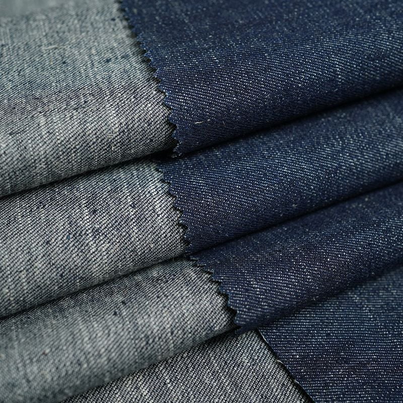 Hemp Organic Cotton Denim Fabric for women jeans jackets
