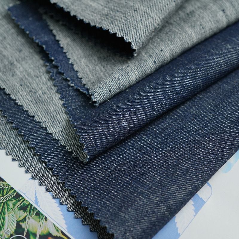 Hemp Organic Cotton Denim Fabric for women jeans jackets