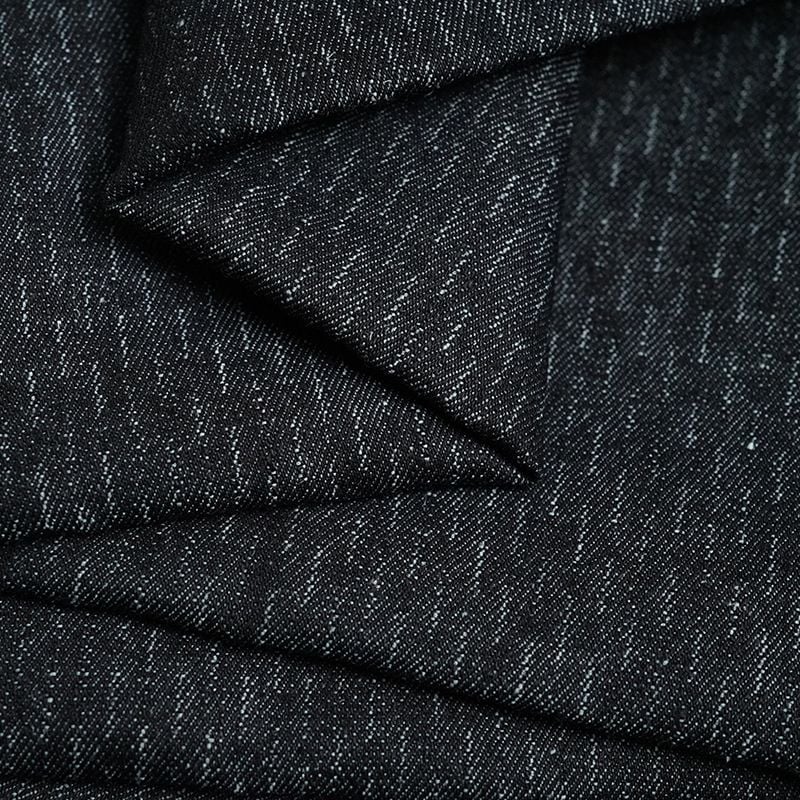 Hemp Organic Cotton Stretch Jacquard Denim Fabric for cargo jeans jackets