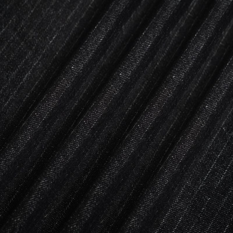 Hemp Organic Cotton Stretch Striped Denim Fabric for jeans skirts all seasons